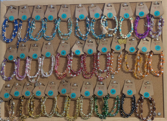 Bracelets.  Small pair for $5, Medium pair for $8 and Large $10